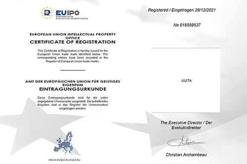 EU Certificate of Trademark Registration